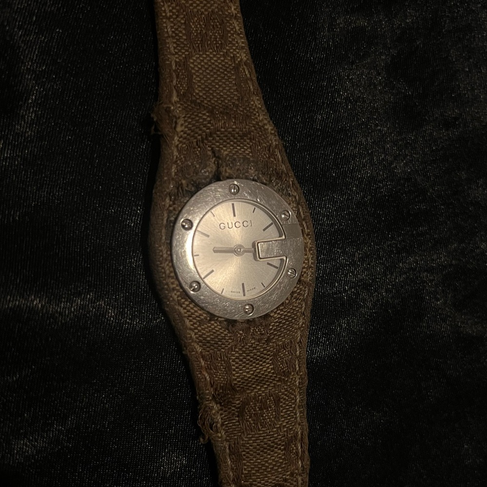 Gucci GG Canvas Bandeau Watch Brown Unisex Monogram